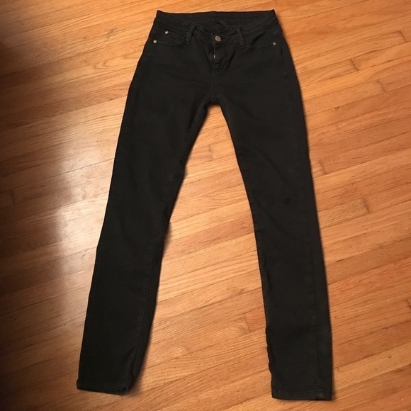 Acquaverde size 28 Black Chic & Casual Skinny Jeans Slim Y2K Rock n Roll Preppy - Picture 1 of 8